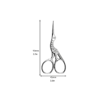 Silver Craft Crane Shaped Scissors Iconic Cake Art