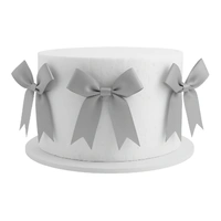 Silver Satin Bows Iconic Cake Art