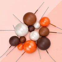 Autumn Glow Pearl Ball Toppers (12 Pack) - Iconic Cake Art