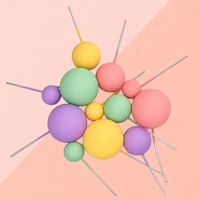 Pastel Bloom Matte Ball Toppers (12 Pack) - Iconic Cake Art