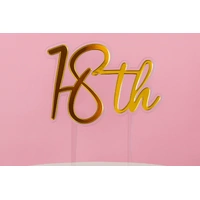 Gold 18th Birthday Topper Iconic Cake Art
