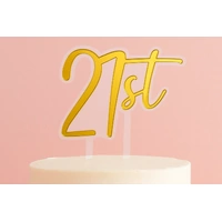 Gold 21st Birthday Topper Iconic Cake Art