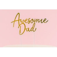 Gold Awesome Dad Topper Iconic Cake Art
