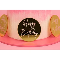 6 PCS Gold Birthday Toppers Iconic Cake Art