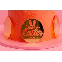 6 PCS Gold Easter Toppers Iconic Cake Art