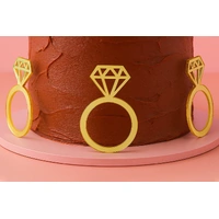 6 PCS Gold Ring Toppers