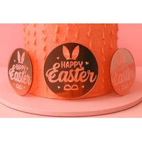 6 PCS Rose Gold Easter Toppers Iconic Cake Art