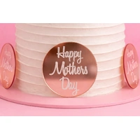 6 PCS Rose Gold Mother’s Day Toppers Iconic Cake Art