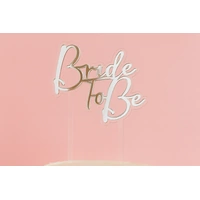 Silver Bride to Be Topper Iconic Cake Art