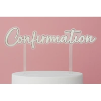 Silver Confirmation Topper Iconic Cake Art