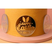 6 PCS Silver Easter Toppers Iconic Cake Art