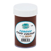 Brown Oil Based Powder Colour - 15g - Iconic Cake Art