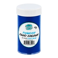 Light Blue Oil Based Powder Colour - 15g - Iconic Cake Art