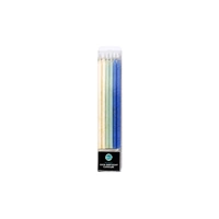Ombre Blue Glitter Candles 15cm - 12pc Iconic Cake Art