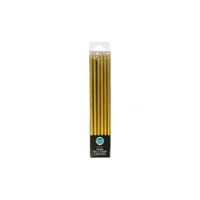 Tall Gold Candles 12cm - 12pc Iconic Cake Art