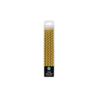 Tall Gold Spiral Candles 12cm - 12pc Iconic Cake Art