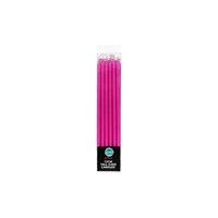 Tall Pearl Pink Candles 12cm - 12pc Iconic Cake Art