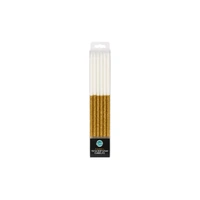 Gold Glitter Dip Candles 15cm - 12pc Iconic Cake Art