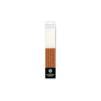 Rose Gold Glitter Dip Candles 15cm - 12pc Iconic Cake Art