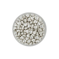 100g Metallic Silver Hearts Iconic Sprinkles