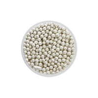 100g 4mm Metallic Silver Pearls Iconic Sprinkles