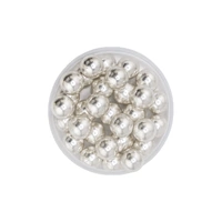 100g 10mm Metallic Silver Pearls Iconic Sprinkles