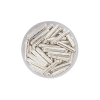 100g Metallic Silver Rods Iconic Sprinkles