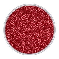 100g Pearl Red Nonpareils - Iconic Sprinkles