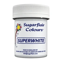 ** Super White-Sugarflair Max. Concentrated Food/Icing Color-20g
