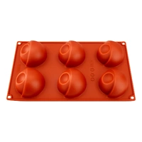 6 Cavity - Fancy Ball Silicone Chocolate Dome Mold- K-040D