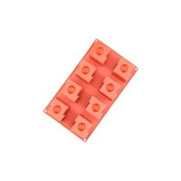 8 Cavity - Round Tab Silicone Chocolate Mold K-043D