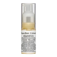 DISC Yoshi Yellow - Powder Puff Glitter - Sugarflair Edible Pump Spray - 10g