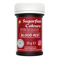 ** Blood Red - Sugarflair Spectral Paste 25G - Fondant And Buttercream Colour