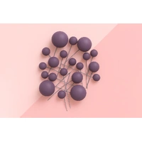 Lavander Matte Ball Toppers 20pcs