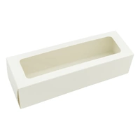 Macaron Box White Plain - Holds 6 Pieces