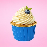 Blue - Metallic Cupcake Liners - 50Pcs