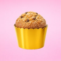 Gold Scalloped Foil Baking Cups - 25 Pieces Muffin/ Cupcake Cases