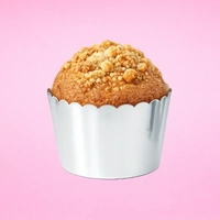 Silver Scalloped Foil Baking Cups - 25 Pieces Muffin /Cupcake Cases