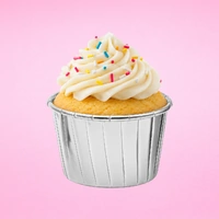 Silver - Metallic Cupcake Liners - 50Pcs