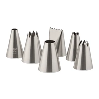 Ateco 6 Pieces Cake Decorating Piping Tips Set-Buttercream Cupcake Nozzle