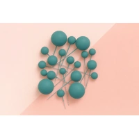 Powder Blue Matte Ball Toppers 20pcs