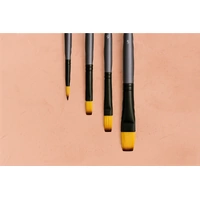 Premium Paint Brush Set 004 4 Taklon Brushes