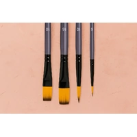 Premium Paint Brush Set 005 4 Taklon Brushes