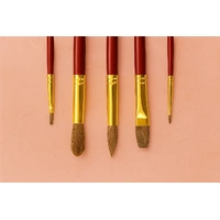 Premium Paint Brush Set 013 Flat 8 12 Round 8 12 4 Pony Hairbrushes: Single