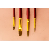 Premium Paint Brush Set 014 Flat 8 12 Round 8 12 4 Pony Hairbrushes