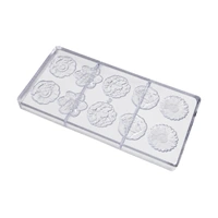 10 Cavity - Assorted Flowers Polycarbonate Mold - Mould - 1048