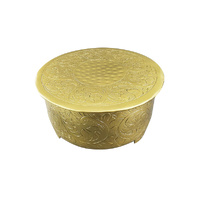Round Gold 12 Hand Crafted Plateau Style Cake Stand: Single