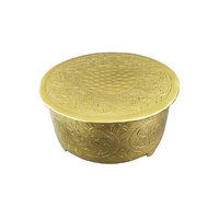 Round Gold 16 Hand Crafted Plateau Style Cake Stand: Single