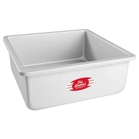 12 Inch x 12 Inch Square 4 Inch Deep Cake Pan Solid Bottom Fat Daddios