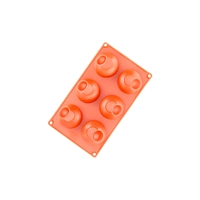 6 Cavity - Indent Hemisphere Silicone Chocolate Mold - R-053